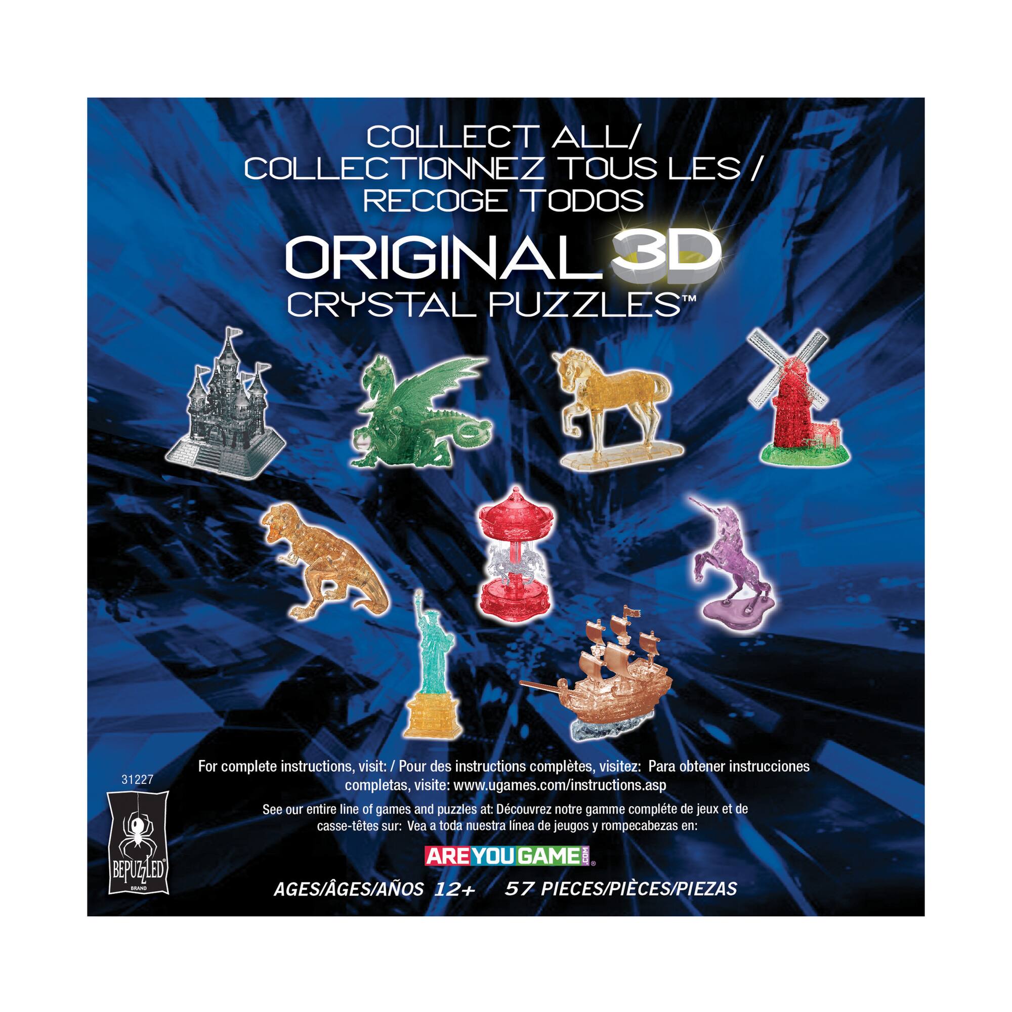 3D Crystal Puzzle - Dragon (Gold): 57 Pcs